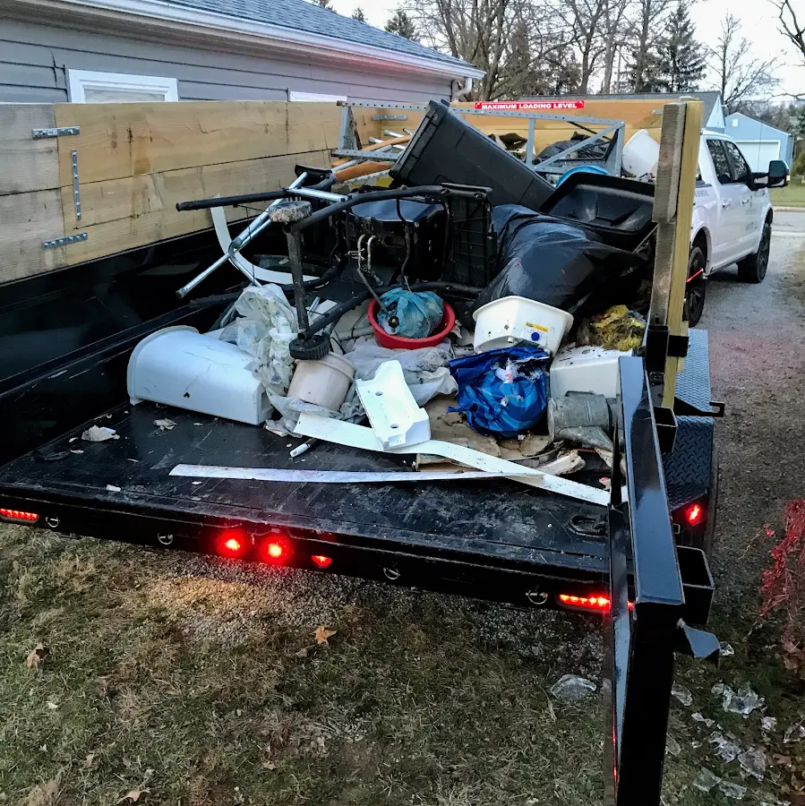 Roll-off dumpster delivered to a residential driveway in Lovington